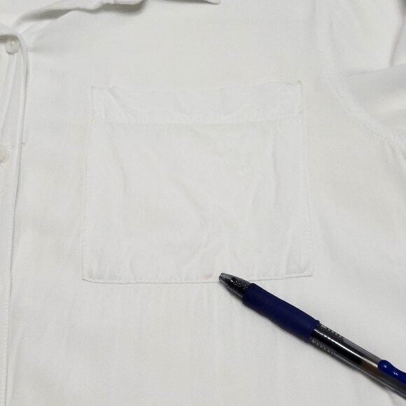 Casa Cabana Womens Long Sleeve Button Up Shirt Size L White Capsule Normcore - Picture 10 of 10